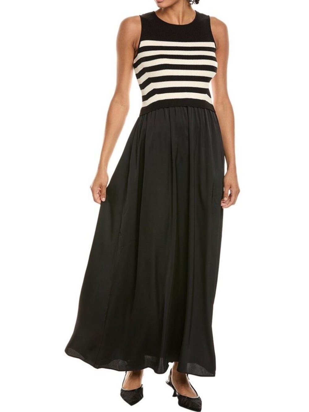 Taylor ribbed knit silk skirt dress size medium